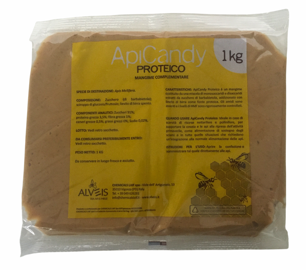 Candito proteico ApiCandy 1 kg in busta per nutrimento api