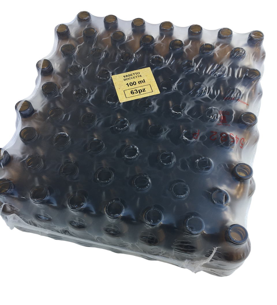 confezione 68 flaconi vetro scuro apicoltura com per alimenti e oli essenziali confezione da 68 pezzi di bottigliette vetro scuro 100 ml per propoli