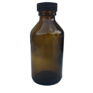 Bottiglietta in vetro scuro da 100 ml, completa di tappo a vite (confezione da 68 pezzi)