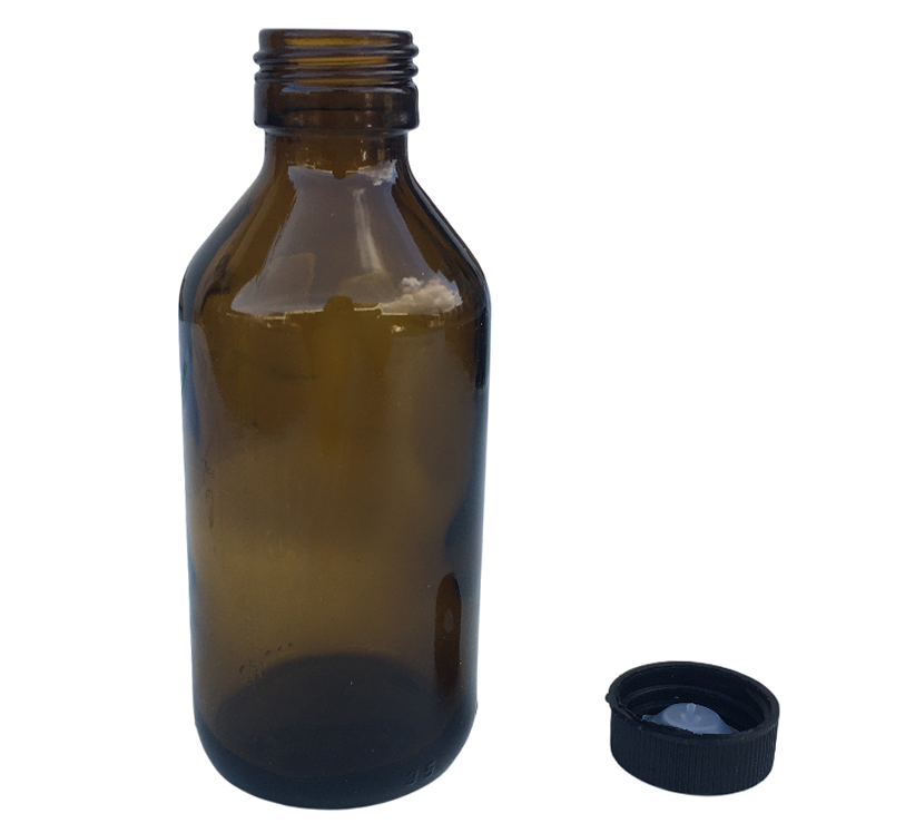 bottiglietta vetro ambrato 100 ml con tappo a parte per propoli bottiglietta vetro ambrato 100 ml con tappo svitato per liquidi fotosensibili