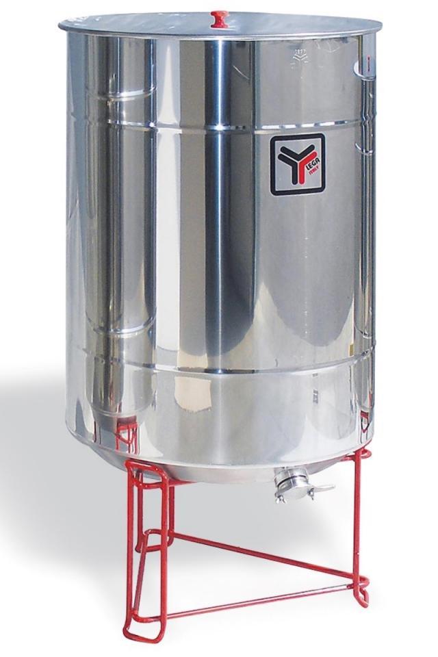Maturatore miele inox fondo conico con rubinetto scarico totale