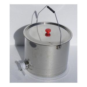 Secchio sottosmelatore inox 25 kg con rubinetto e maniglia