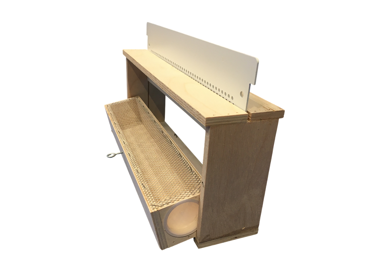 Trappola raccolta polline vista laterale con cassetto estraibile