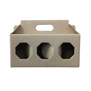 Scatoletta porta vasetti avana per 3 vasi da 500 g di miele