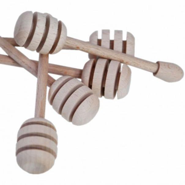 spargimiele in legno di faggio naturale da 9 cm per miele alimentare