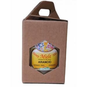 Scatoletta porta vasetto avana per 1 vaso da 500 g di miele