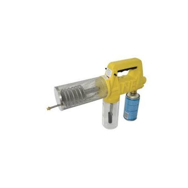 vaporizzatore fogger antivarroa a gas per apicoltura con corpo giallo e bomboletta