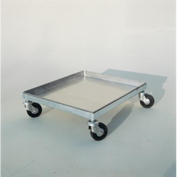 carrellino portamelari completo con vassoio inox per movimentazione melari