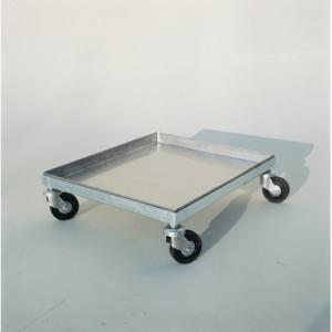 Vassoio inox per carrellino portamelari 50x50 cm