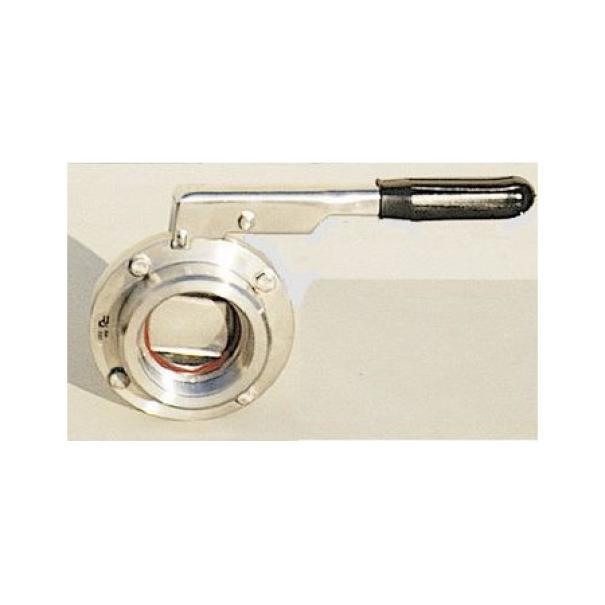 Rubinetto a farfalla in acciaio inox da 40 mm con leva ergonomica