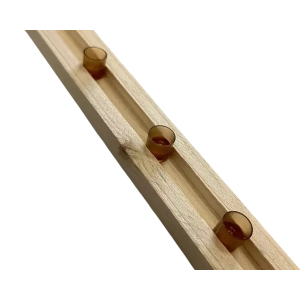 Stecca in legno con scanalatura per cupolini da pappa reale e regine