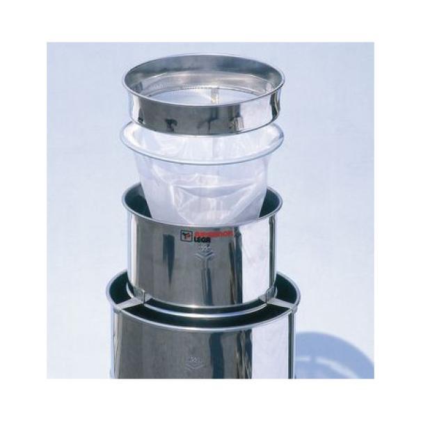 Filtro doppio per miele in acciaio inox con sacco in nylon per laboratori apicoli piccoli e medi
