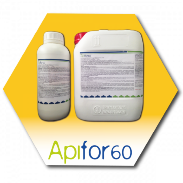 soluzione acido formico antivarroa alveis tanica 5 litri e flacone per apicoltura biologica