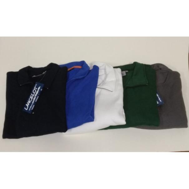  felpa/maglia da sudore con mezza zip azzurro royal - foto 1