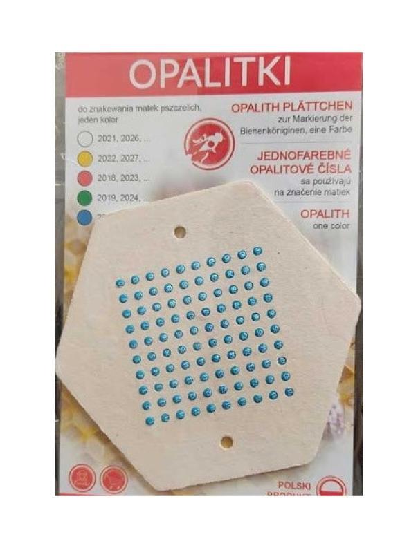 Supporto esagonale con dischetti rossi numerati 1-100 da incollare