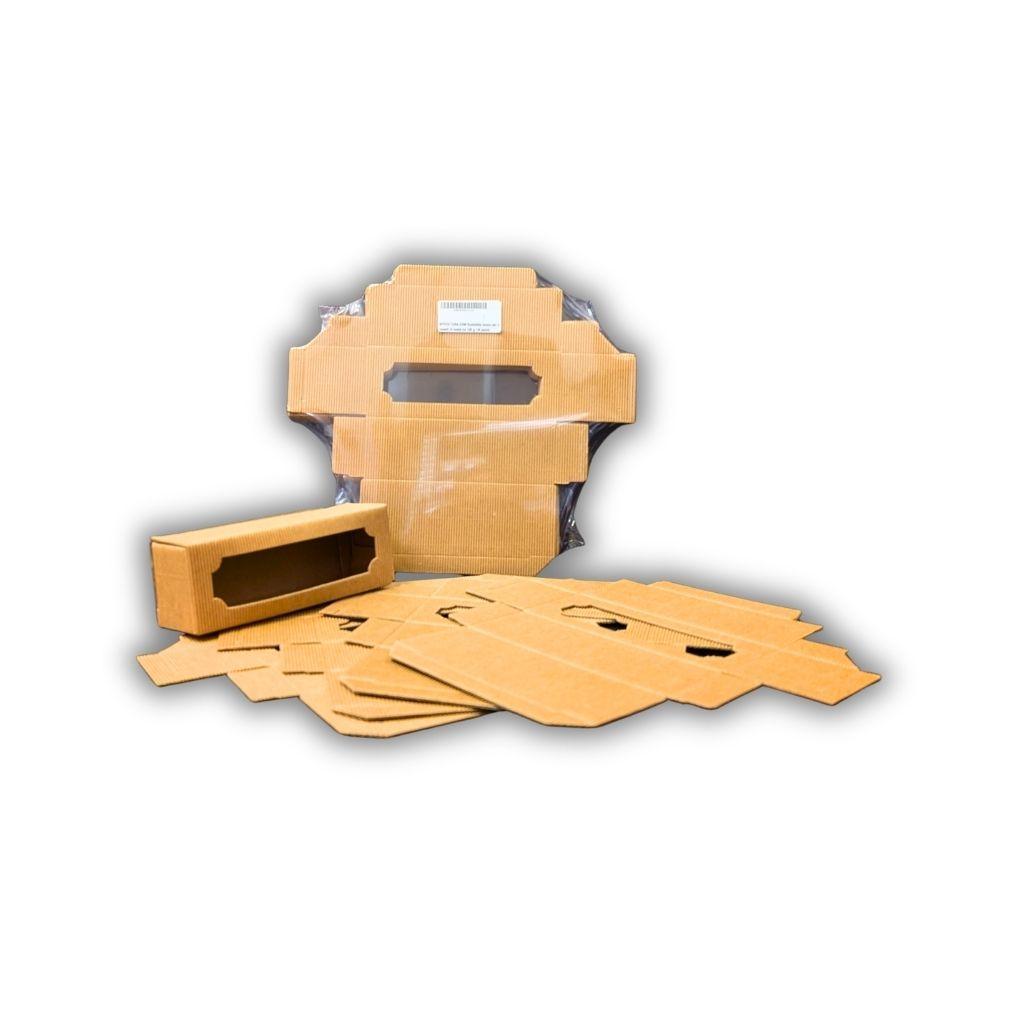 Confezione 10 scatolette avana per tre vasetti miele da 125g