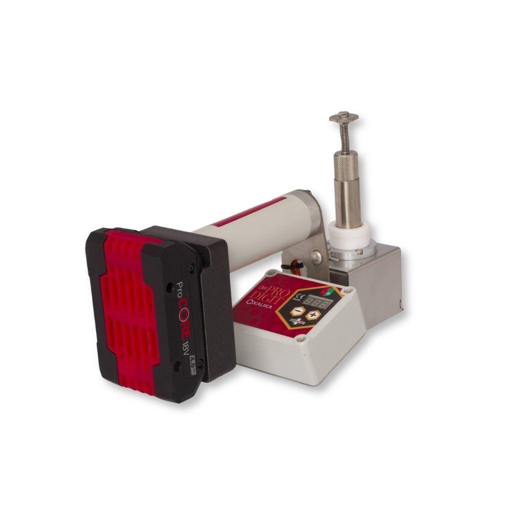 Vista posteriore del sublimatore OXALIKA PRO Smart 18V cordless con unitu00e0 di controllo