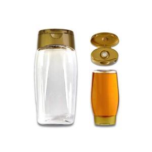 Vasetto dosatore squeezer in plastica da 250 cc (350 g), bocca ø2,5 cm
